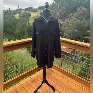 Womens Casual Button Down Corduroy Jackets Boyfriend Oversized Coat Outwear